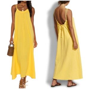 Seafolly Soleil Maxi Dress Womens Small Double Cloth Beach Coastal Boho Soft